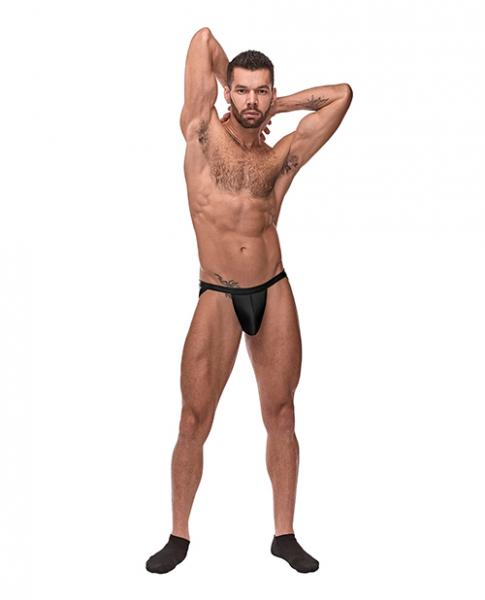 Cage Matte Strappy Ring Jock Black L/xl