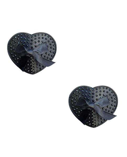 Neva Nude Wicked Saintz Heart Pasties - Black O/s