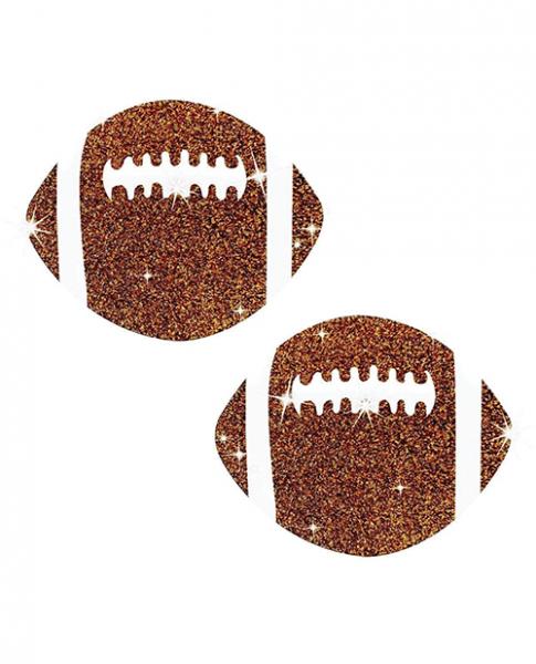 Neva Nude Football Glitter Pasties - Brown O/s