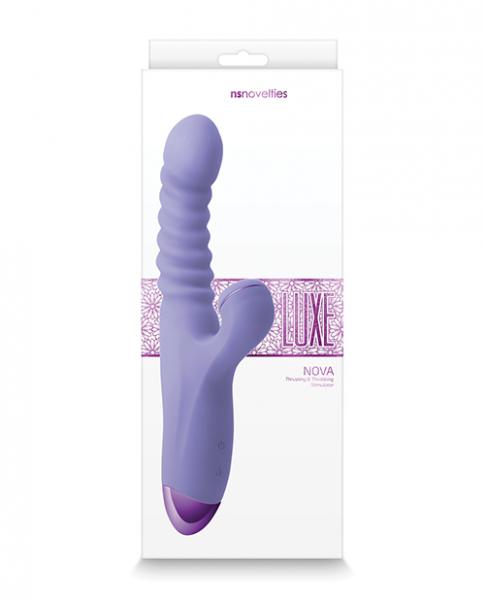 Luxe Nova Thrusting & Throbbing Stimulator - Purple