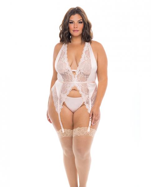 Noah Soft Cup Merrywidow W/garter Straps & G-string Peach Whip 1x/2x