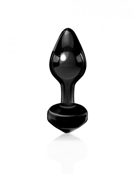 Icicles No 44 Glass Anal Plug Black 2.5 Inch