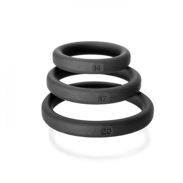 Xact-Fit 3 Ring Kit S/M/L Black Silicone