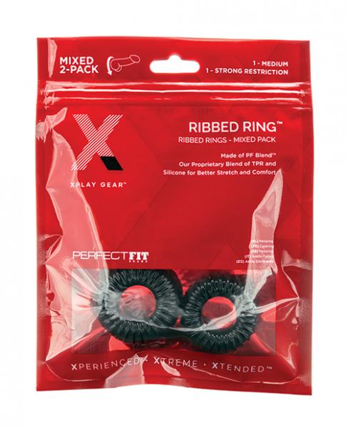 Xplay Gear Pf Blend Premium Stretch Ribbed Ring Slim - Black - Pack Of 2