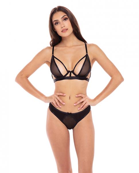 Rene Rofe New In Town Bra & Panty Black M/l