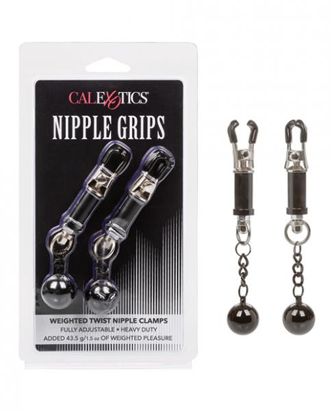 Nipple Grips Weighted Twist Nipple Clamps - Black