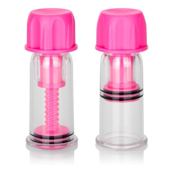 Nipple Play Vacuum Twist Suckers Pink