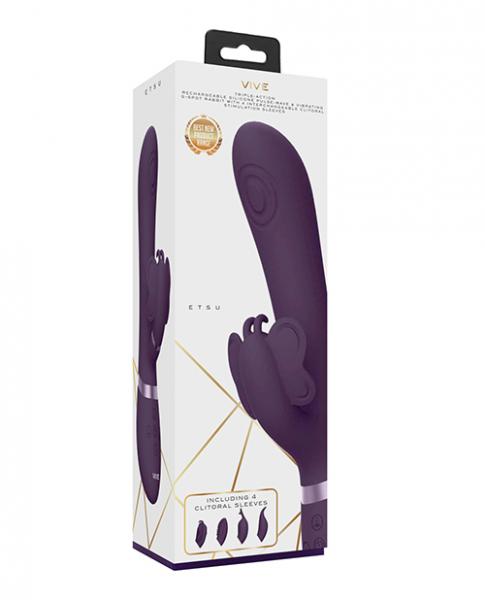 Shots Vive Etsu  Pulse G-spot Rabbit W/interchangeable Clitoral Attachments - Purple