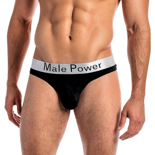 Male Power Modal Basics Lo Rise Thong Black S/m