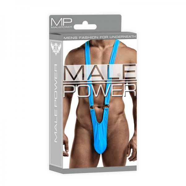 Male Power Euro Male Spandex Sling Rings Turq Sm