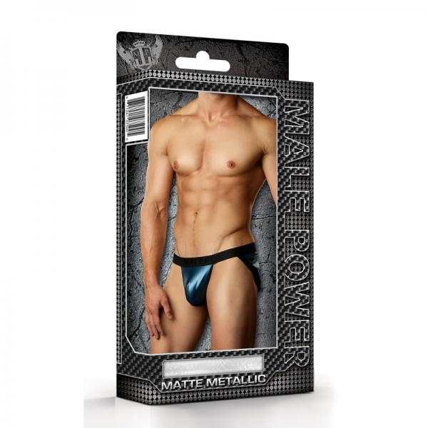 Male Power Matte Metallic Panel Jock Blue Lx