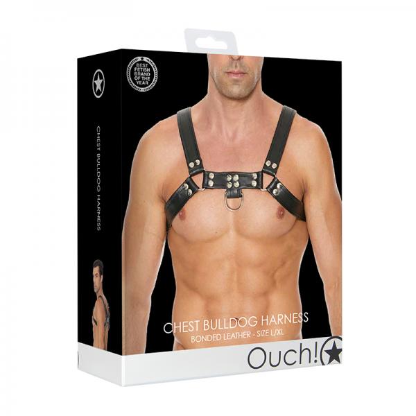 Ouch Chest Bulldog Harness - L/xl - Black