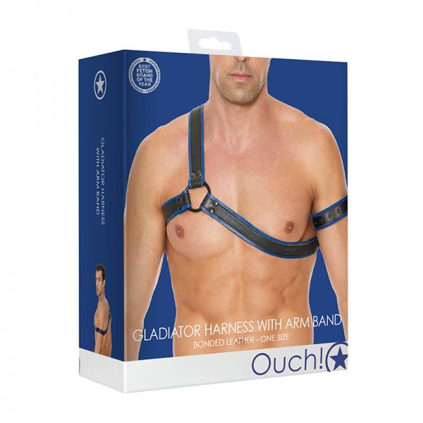 Ouch Gladiator Harness - Blue