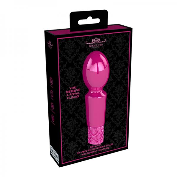 Royal Gems - Brilliant - Silicone Rechargeable Bullet - Pink