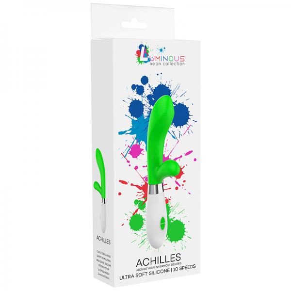 Luna Neon Achilles Ultra-soft Silicone Dual Stimulator Green