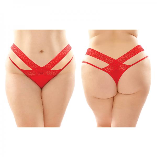 Daphne Microfiber Brazilian-cut Panty With Criss-cross Lace Waistband 6-pack Q/s Red