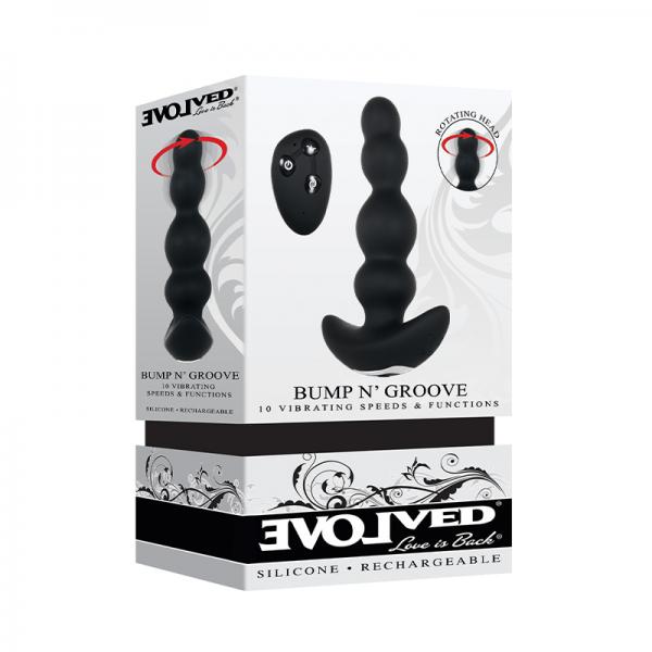 Evolved Bump N' Groove Beaded Anal Vibrator Black