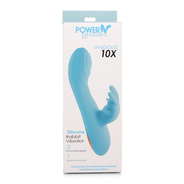 Power Bunny Snuggles Rabbit Vibe Silicone Rechargeable Teal