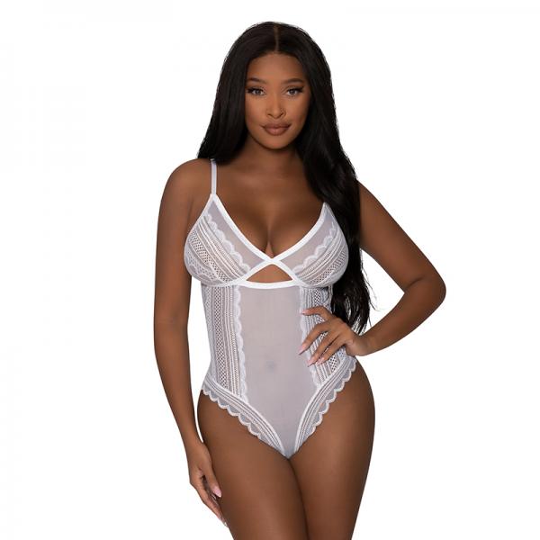 Magic Silk Modern Romance Cheeky Teddy White S/m