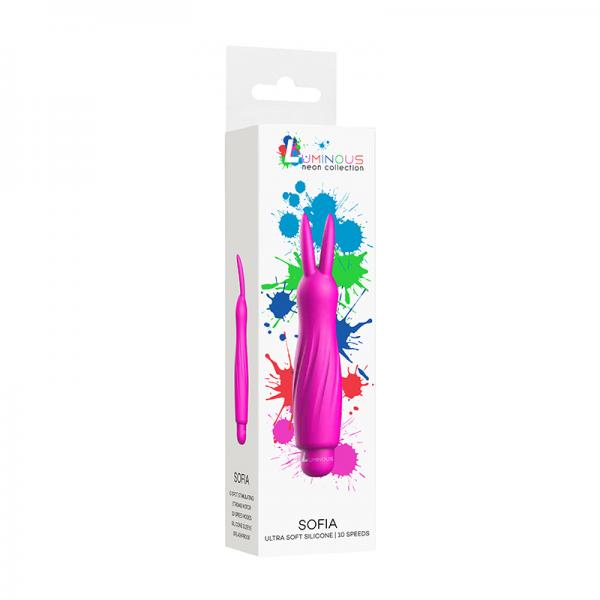 Luminous Sofia Abs Bullet With Silicone Sleeve 10 Speeds Fuchsia