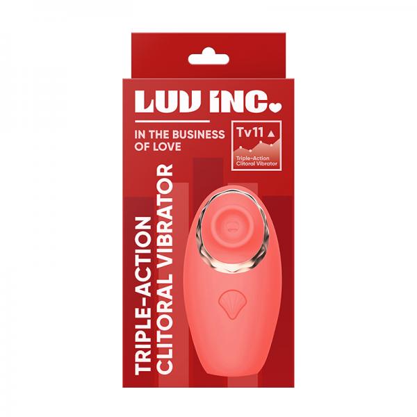 Luv Inc Tv11 Triple-action Clitoral Vibrator Coral