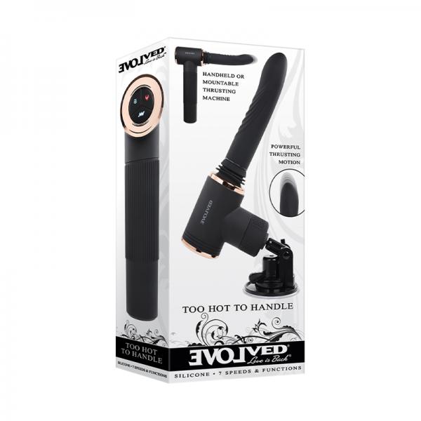 Too Hot to Handle Rechargeable Silicone Thrusting Vibrator with Suction Cup