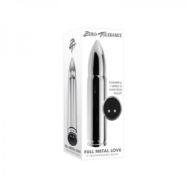 Zero Tolerance Full Metal Love Rechargeable Bullet – Silver