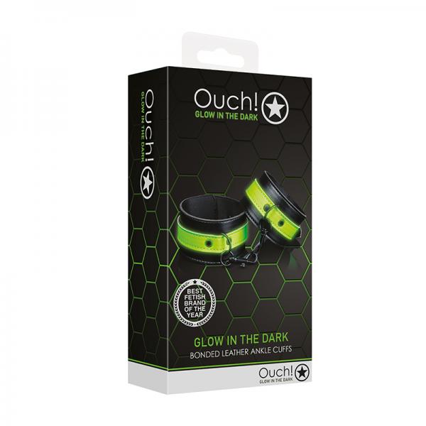 Ouch! Glow Ankle Cuffs - Glow In The Dark - Green