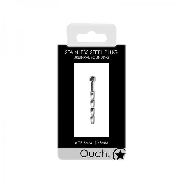 Ouch! Urethral Sounding - Metal Plug - 6 Mm