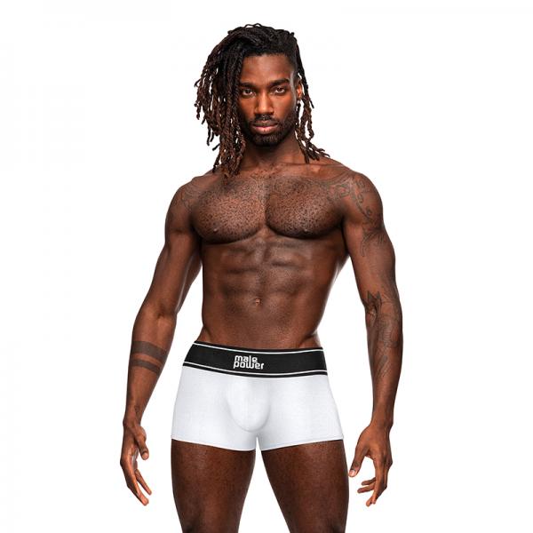 Male Power Modal Rib Pouch Short White S