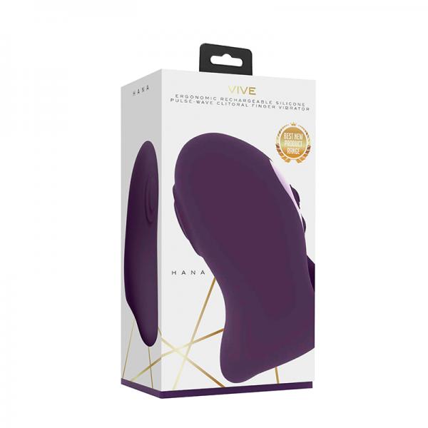 Vive Hana Rechargeable Pulse-wave Silicone Finger Vibrator Purple