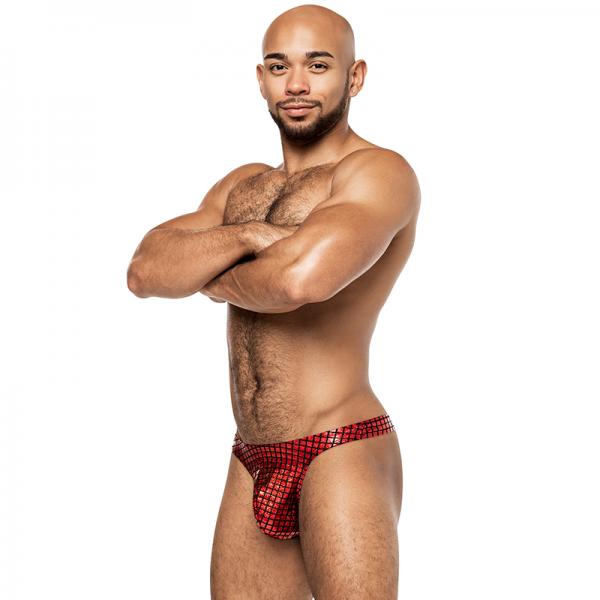 Male Power Disco Desire Thong Black/red L/xl