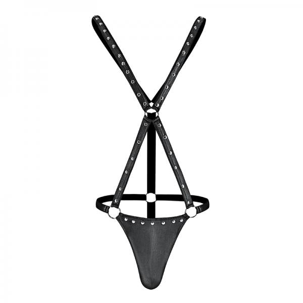 Male Power Fetish Warrior Criss-cross Body Harness Black S/m