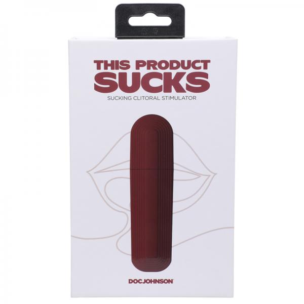 This Product Sucks Rechargeable Silicone Lipstick Sucking Clitoral Stimulator Red