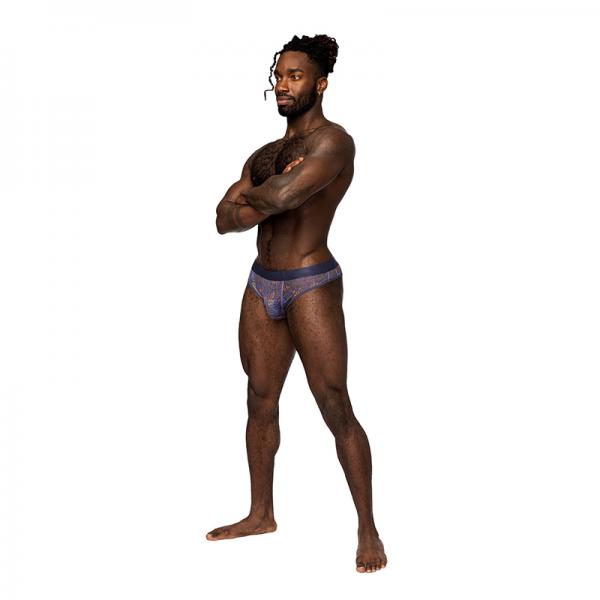 Male Power Sheer Prints Sheer Thong Spatter L/xl