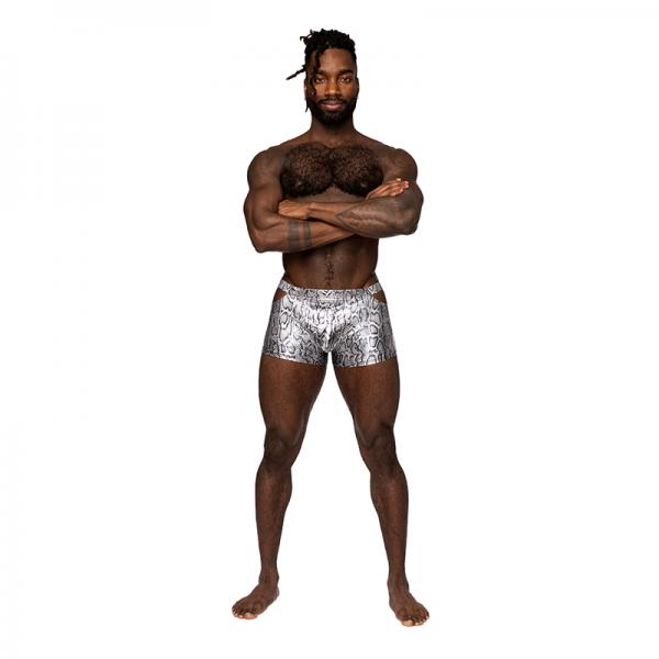 Male Power S'naked Pouch Short Silver/black M