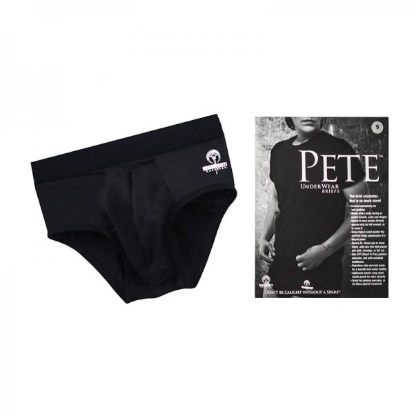 Spareparts Pete Briefs Nylon Packing Underwear Black Size Xl