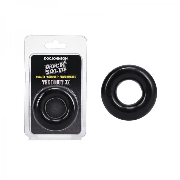 Rock Solid The Donut 3x Cock Ring Black