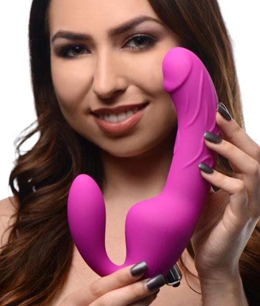 Royal Rider Vibrating Silicone Strapless Strap On Dildo