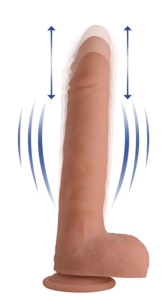 Vibrating & Thrusting Remote Control Silicone Dildo - 10 Inch