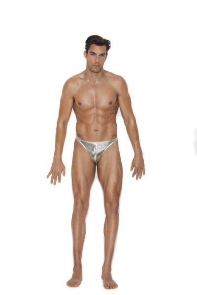 Silver Lame Thong L/xl