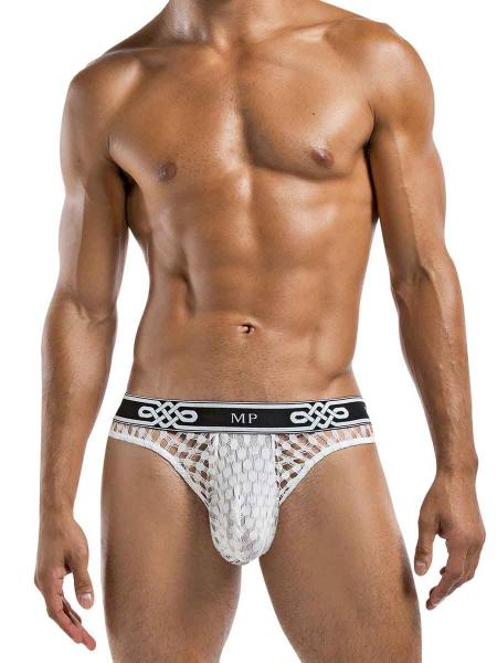 Peep Show Lo Rise Thong White Large/ Xl