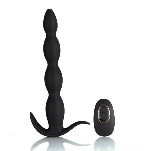 Mason Silicone Anal Plug Remote Control Black