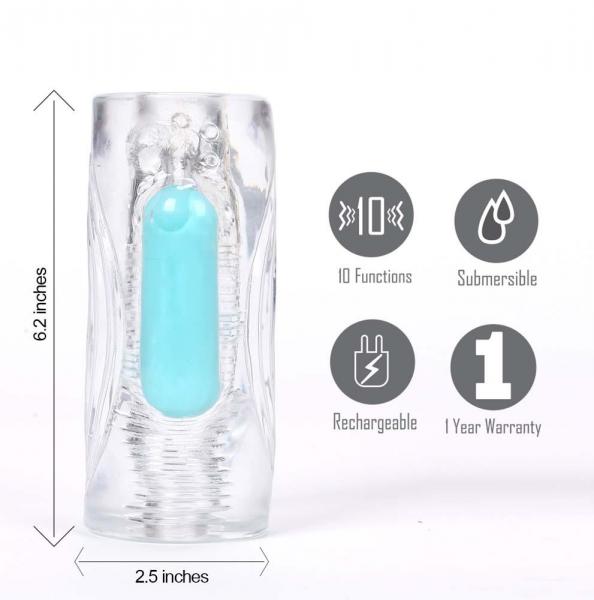 Aster Clear Stroker W/ Rechargeable Bullet