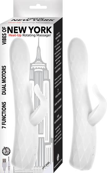 Vibes Of New York Heat Up Rotating Massager White