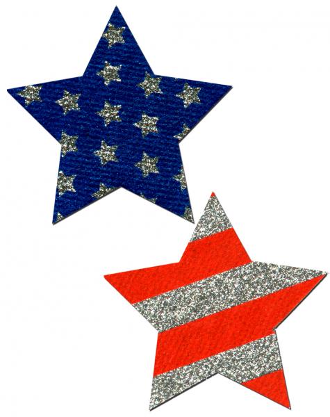 Rockstar Stars & Stripes Red, White, Blue Pasties O/S