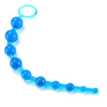 X10 Beads Graduated Anal Beads 11 Inch - Blue