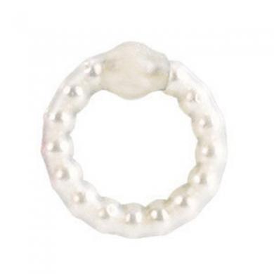 Pearl Beaded Prolong Cock Ring 1.5 inch Diameter Pearl