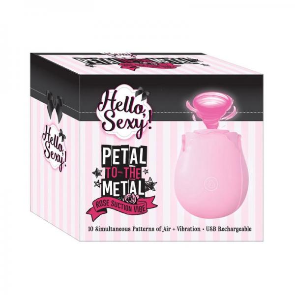 Hello Sexy! Petal To The Metal Rose Suction Vibe Pink