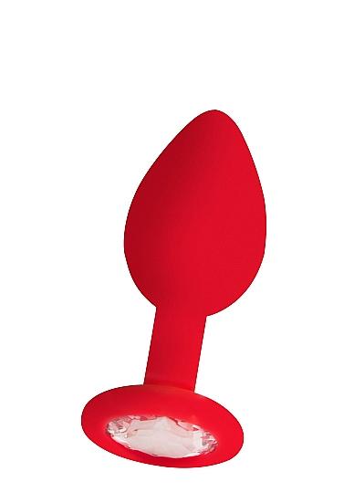 Regular Diamond Butt Plug Red